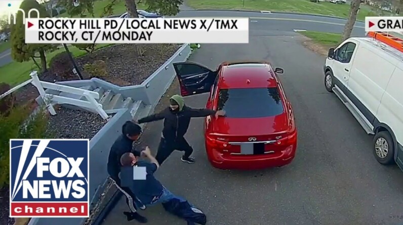 Disturbing video shows Connecticut homeowner fighting off attempted carjackers