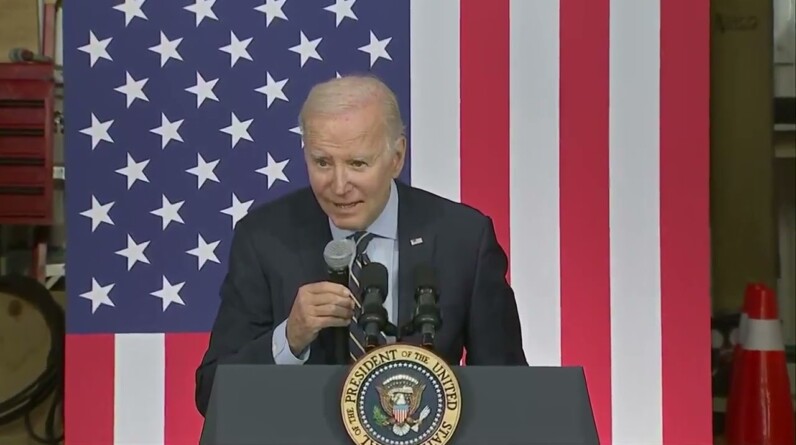 Biden Creepily Whispers: "We Invented Computer Chip "By Investing In Going To The Moon Awhile Ago"