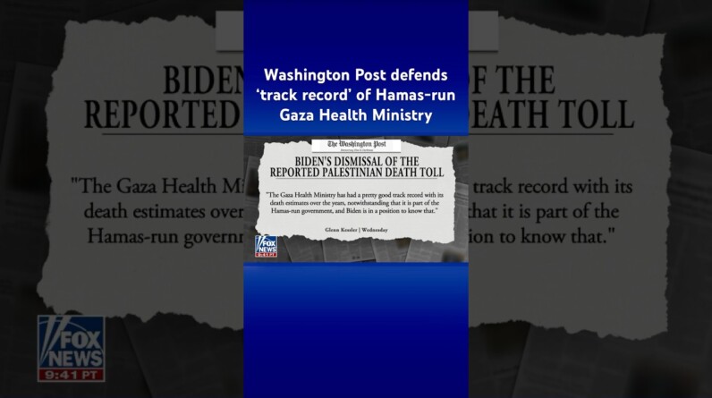 The Washington Post DEFENDS death toll estimate reported by Hamas-run government #shorts