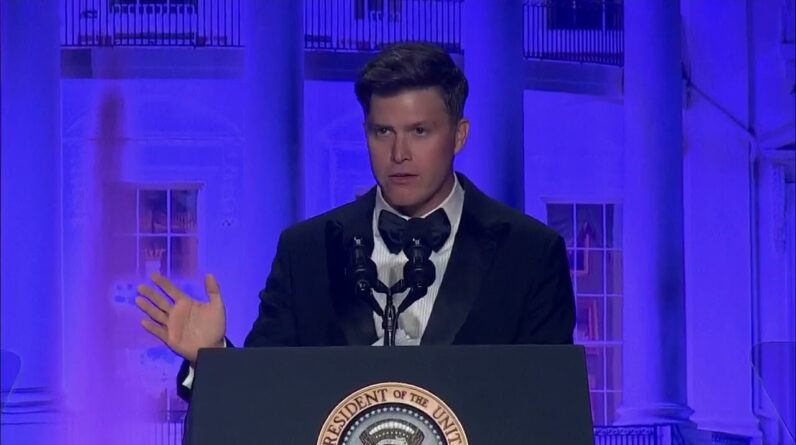 Colin Jost Makes Fun Of Biden For Tripping Down Air Force One Stairs In Semi-Funny WHCD Joke