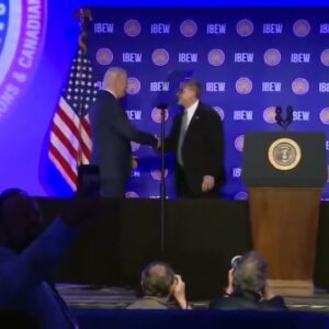 Biden Demonstrates Extremely Intense Vigor As He Awkwardly Half-Jog-Shuffles On Stage