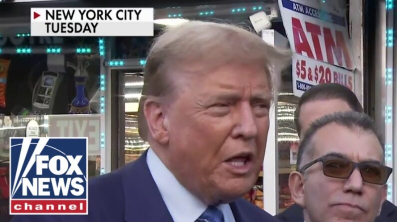 Trump campaigns at NYC bodega as crowd erupts: '4 more years!'